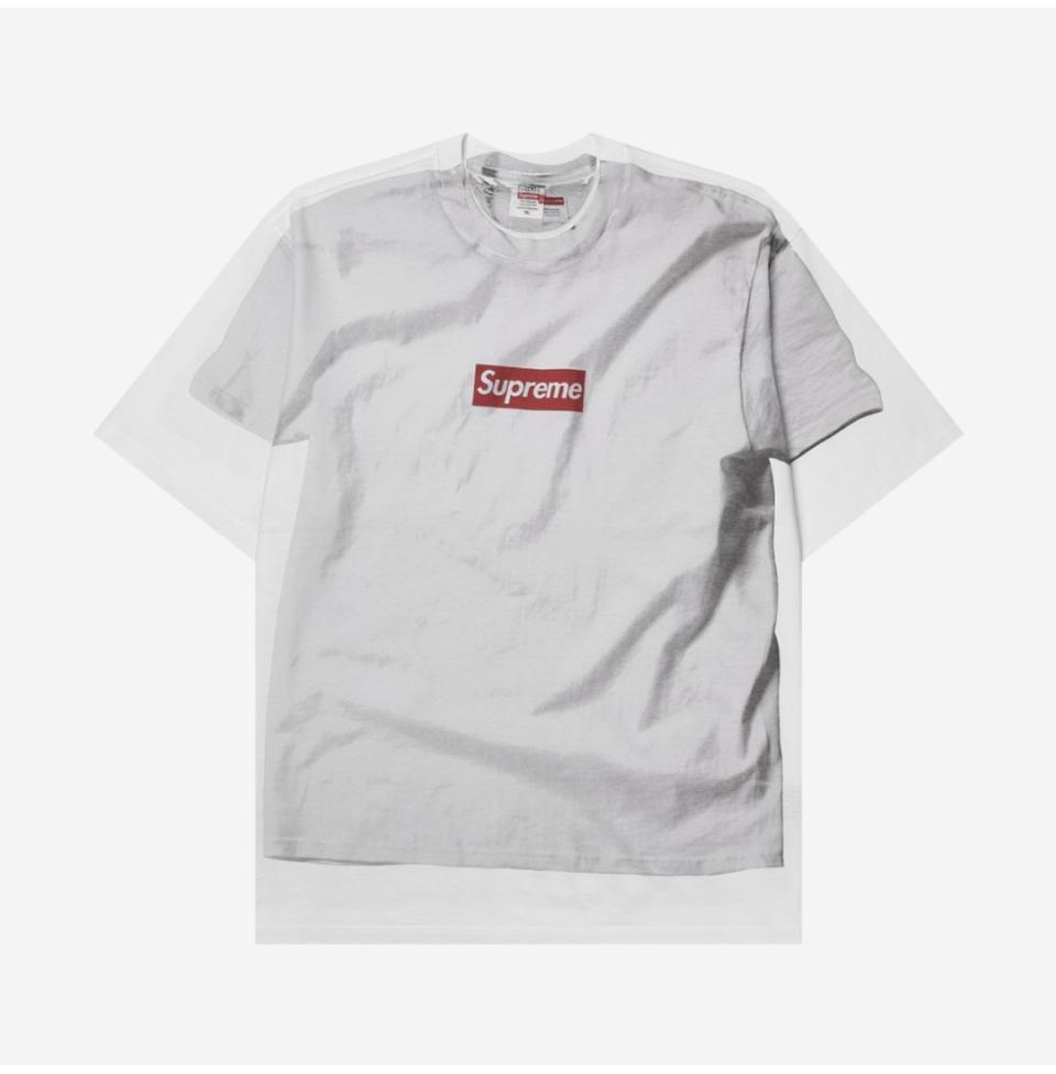 M / 슈프림 x MM6 메종 마르지엘라 박스로고 티셔츠 화이트