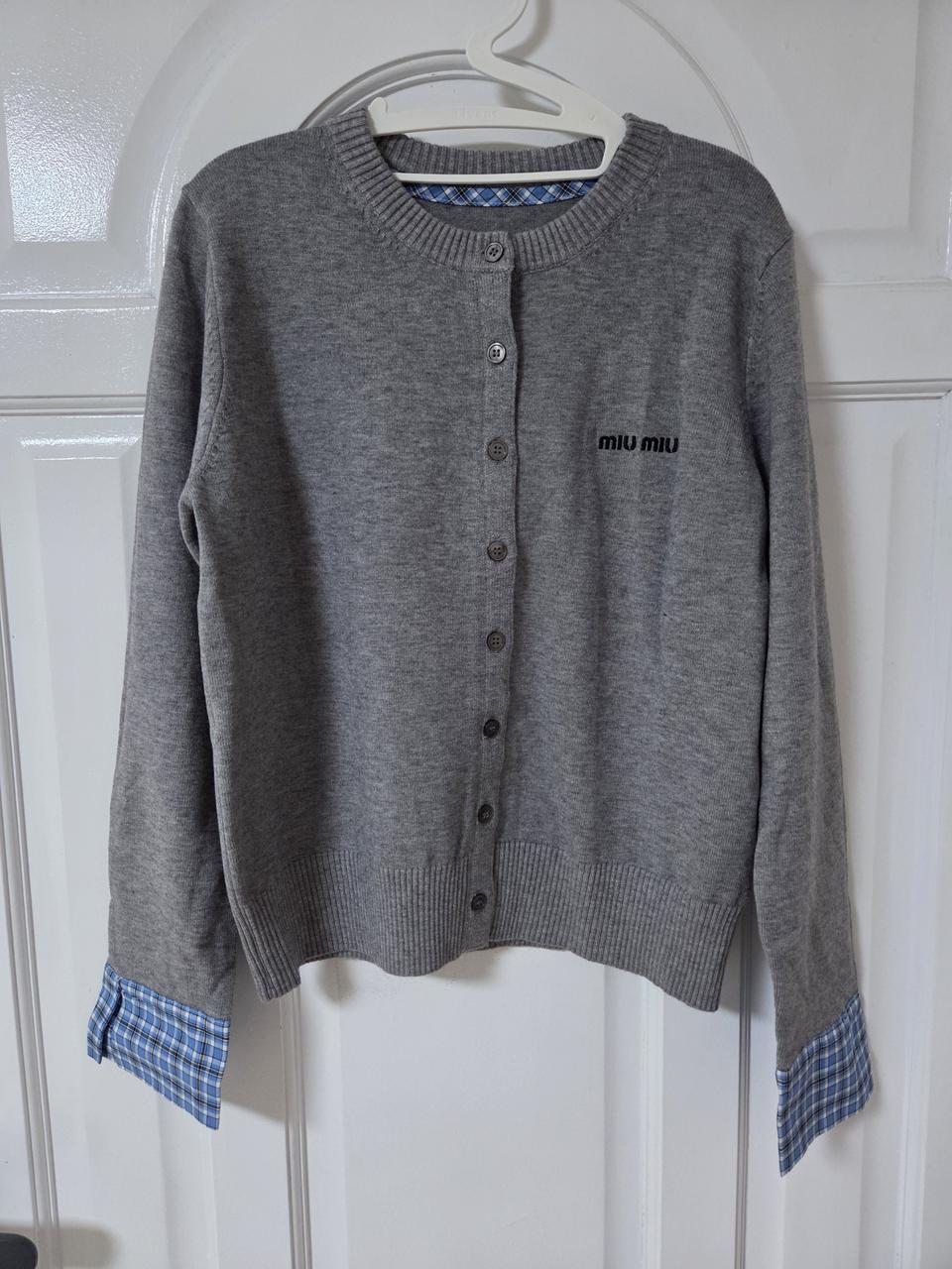 미우 그레이 가디건 새상품