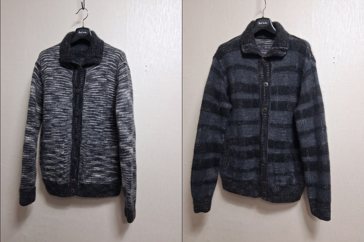 미쏘니 리버시블 모헤야 니트가디건 남성 여유95 피트100원산지 이탈리