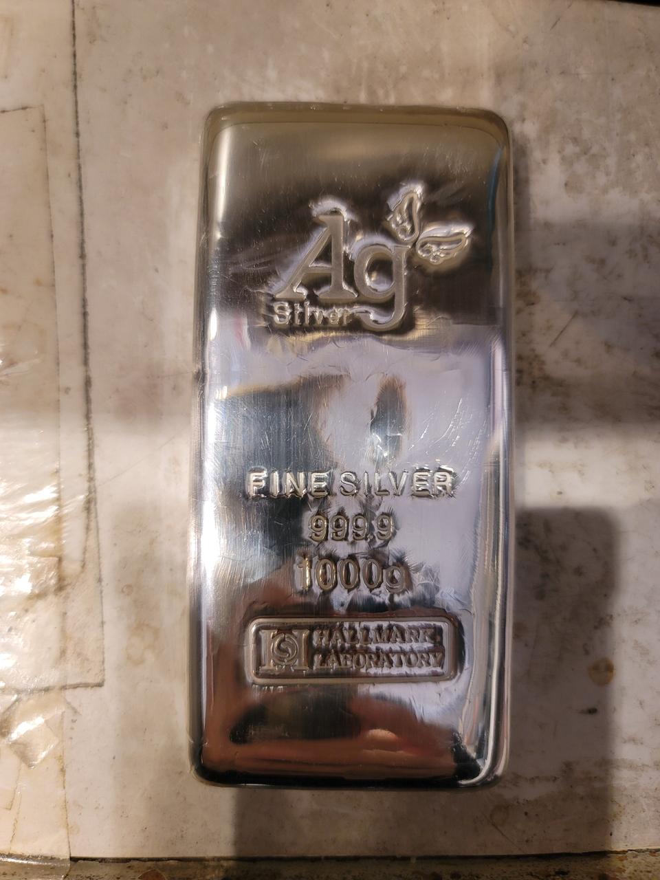 실버바.  1000g.    9999.  포나인