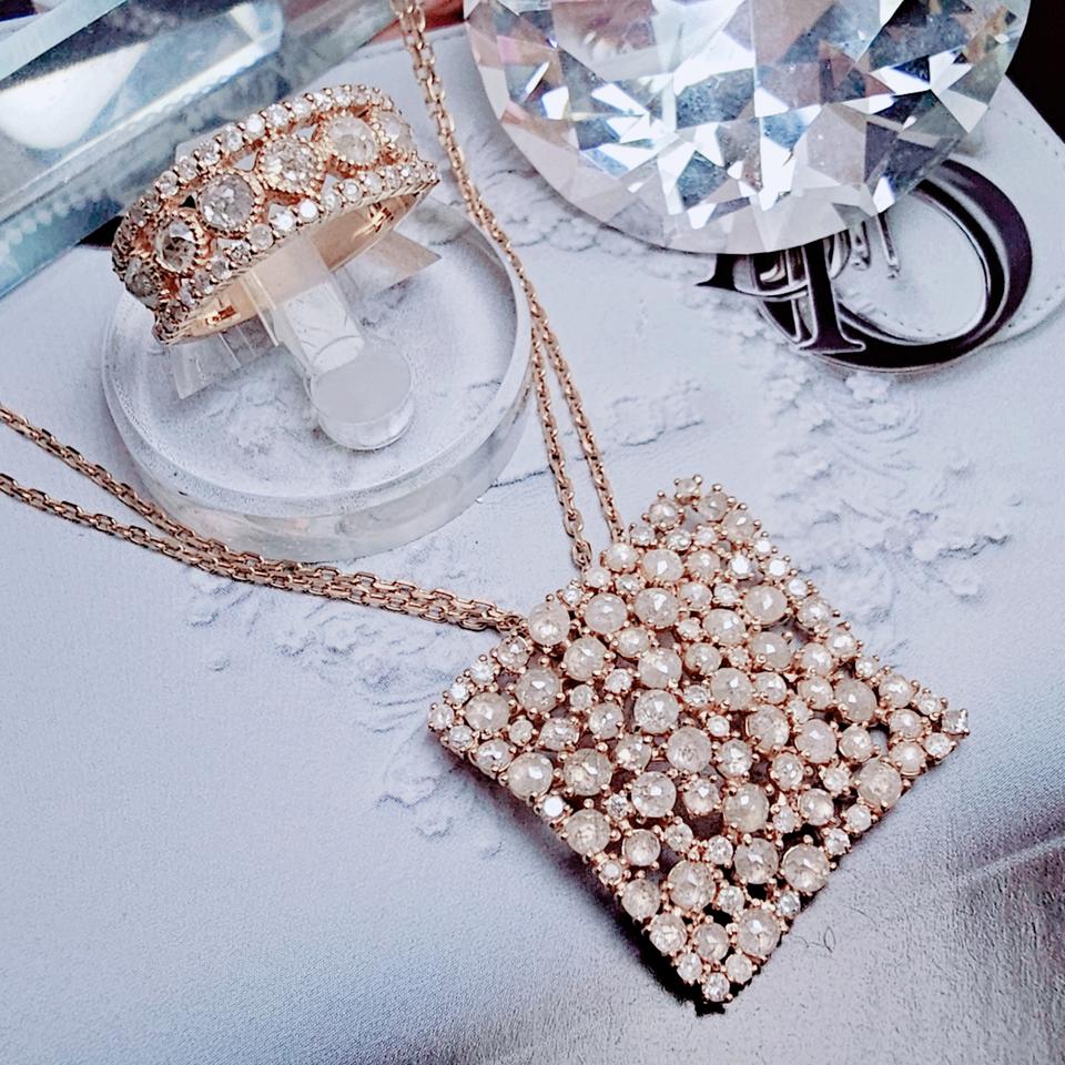 18k 엔틱 다이아 반지 목걸이