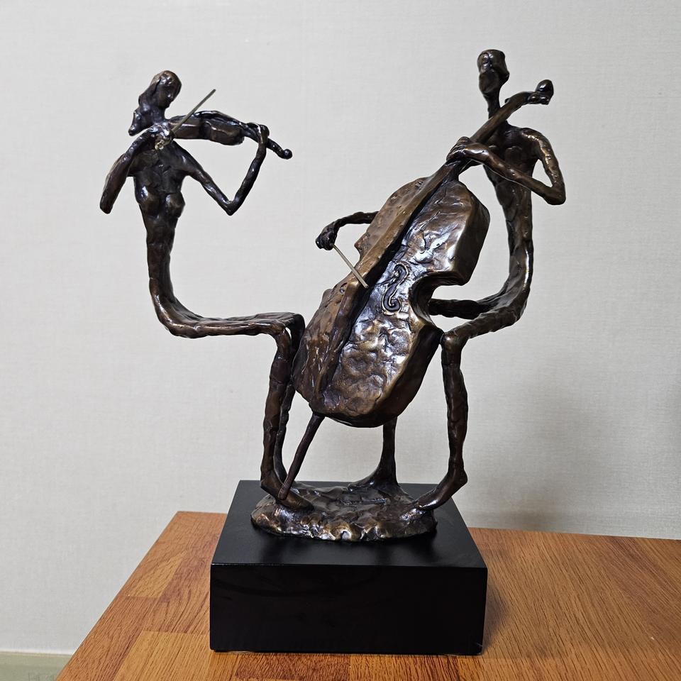 올드 김번작가 현악2중주 청동브론즈.