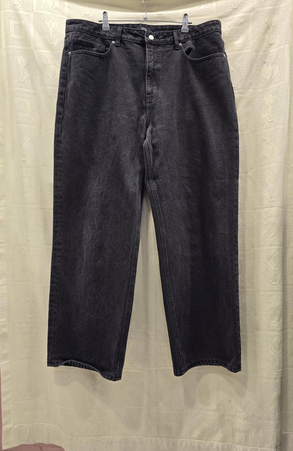 무신사 스탠다드 흑청 와이드 데님팬츠 흑청바지 38