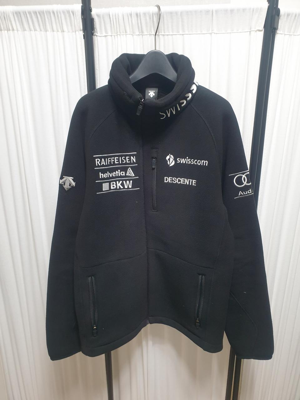 데상트 남성 후리스 집업 자켓/100