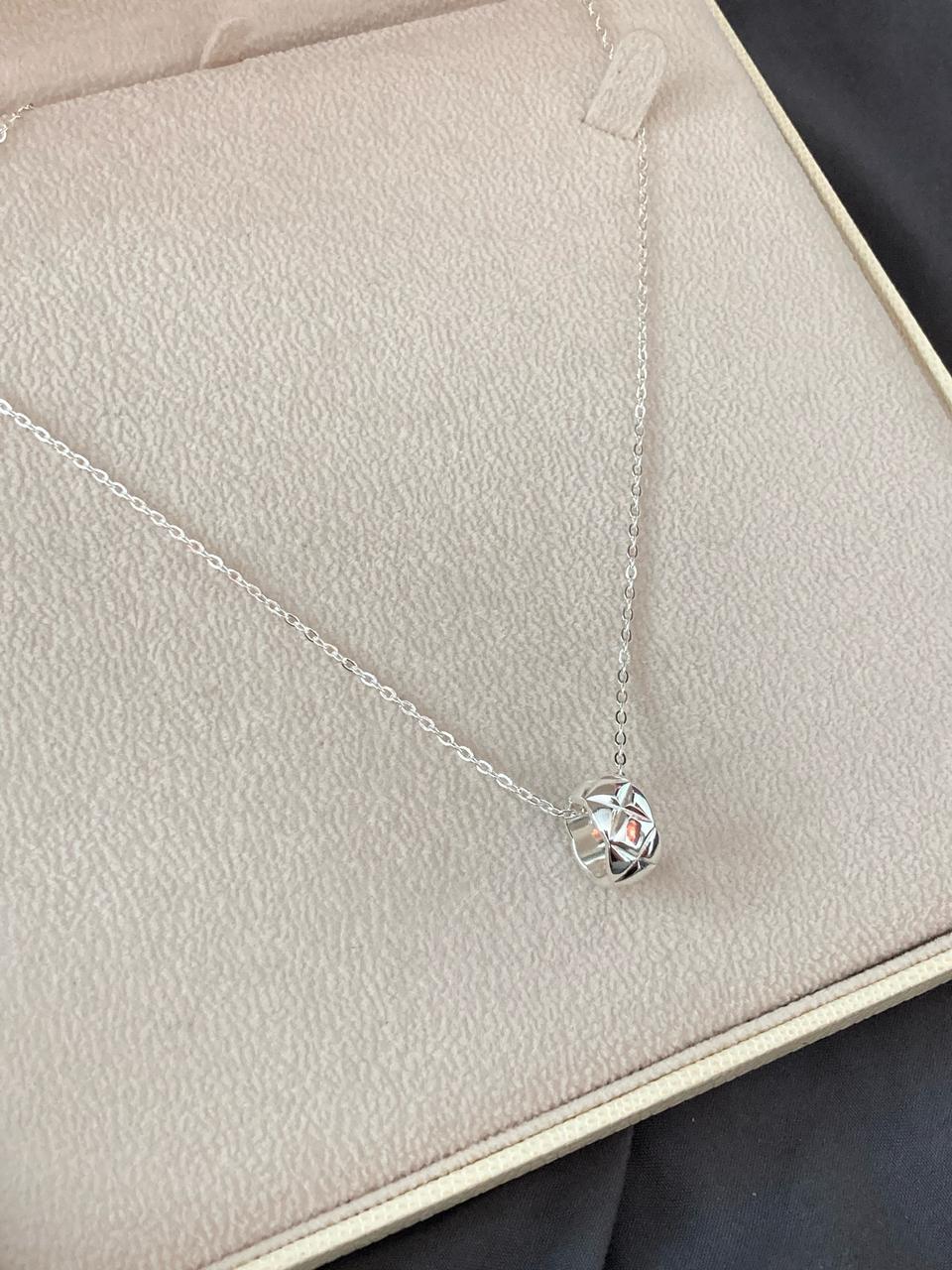 샤넬 코코 크러쉬 화이트도금 목걸이