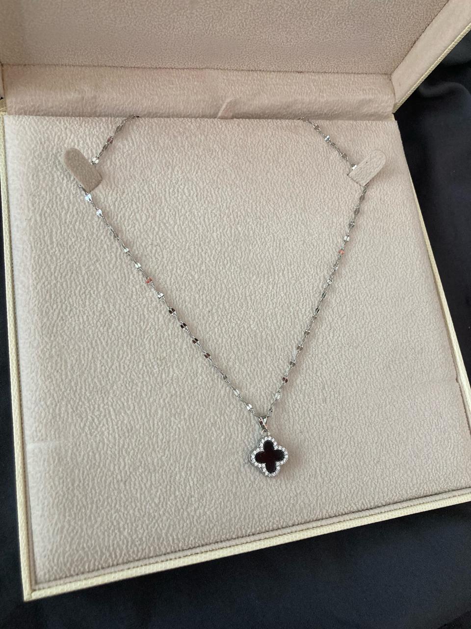 반클리프 양면 큐빅 목걸이