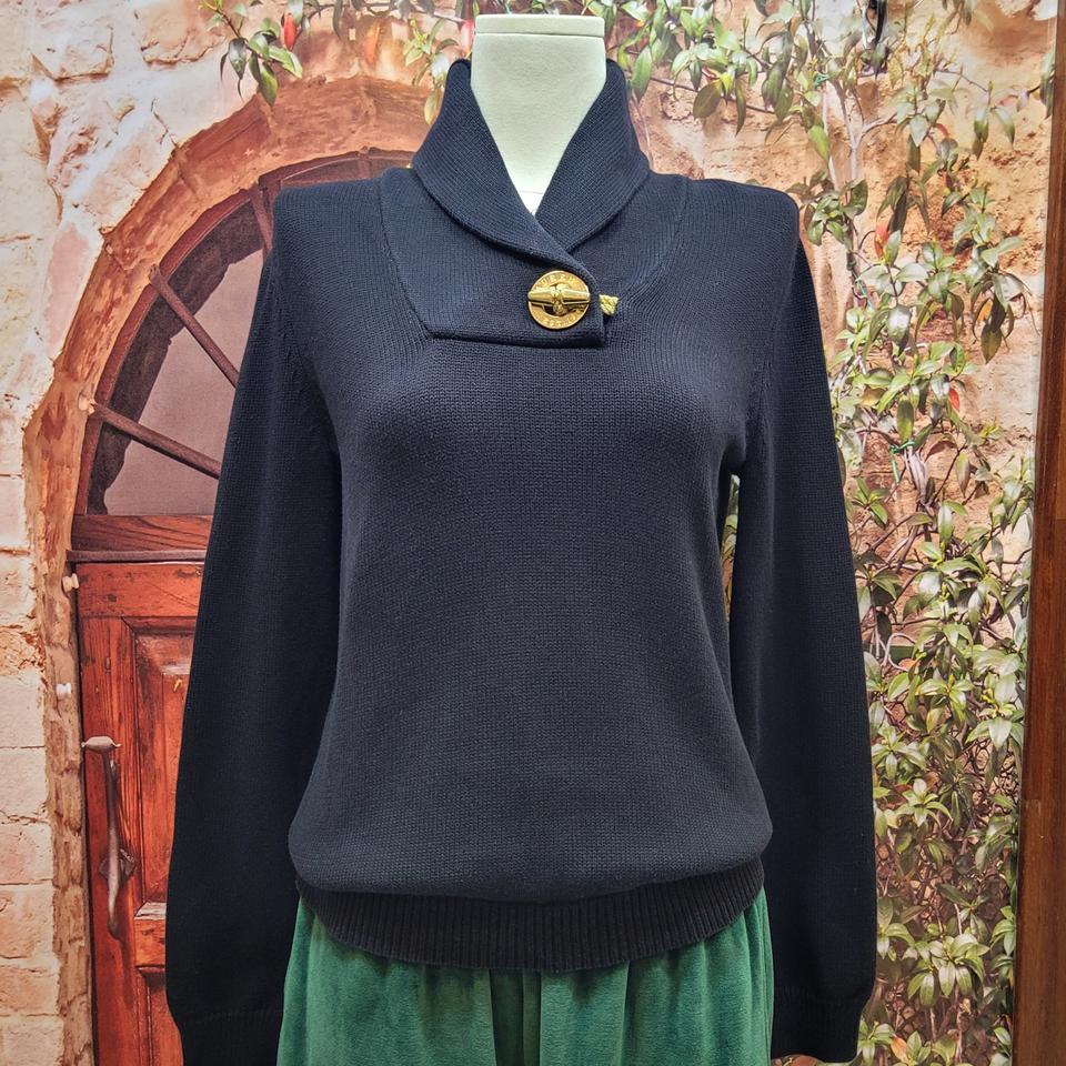 랄프로렌 숄카라 네이비 니트