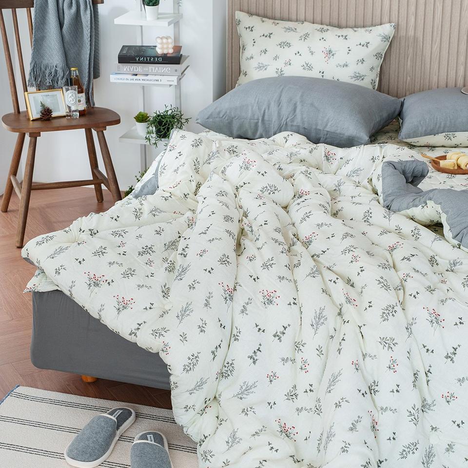 텐셀 모달 100% 양면 사계절 차렵이불 옥수수솜 워싱 이불 패드 침구