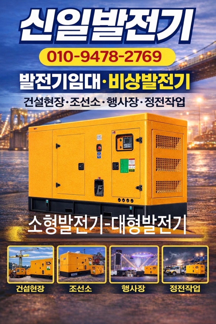 발전기임대 발전기대여 소형발전기 대형발전기