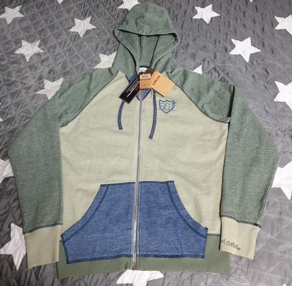 (새상품) 리바이스 올드스쿨 501 빈티지 배색 후드 집업 (L)