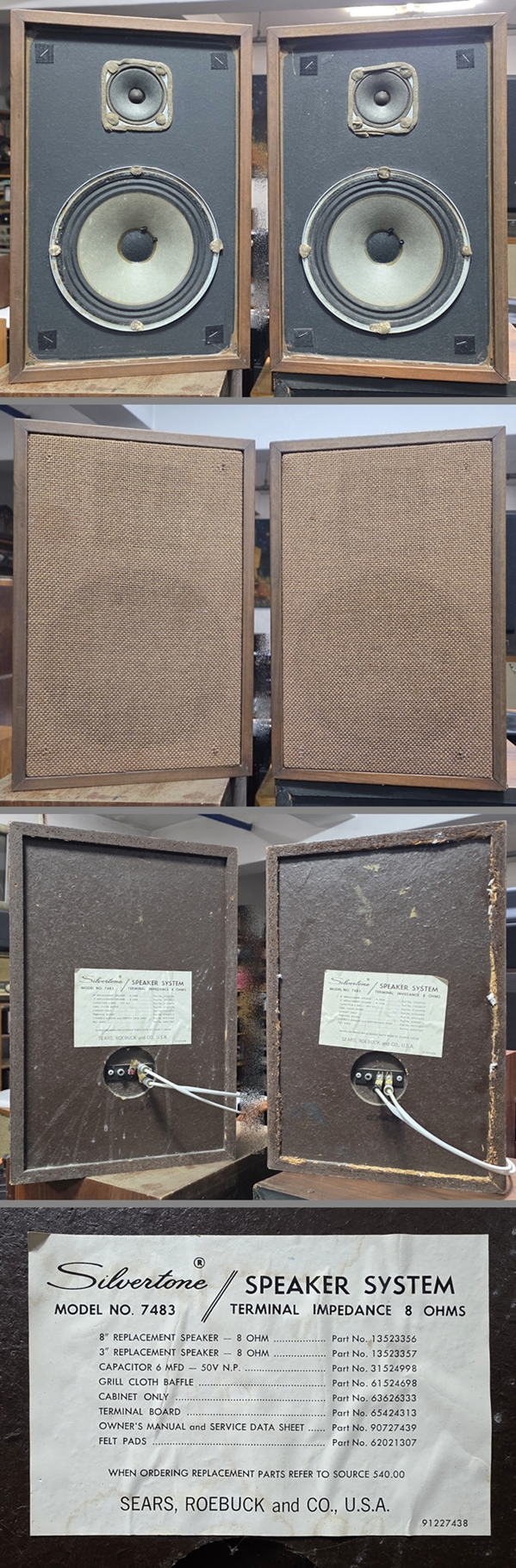 미국 Silvertone 7483 알니코 스피커