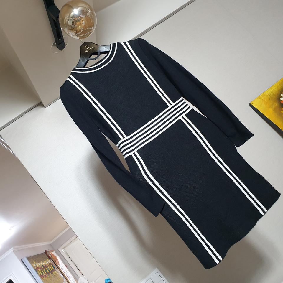 니트 줄무늬 원피스55/미착용