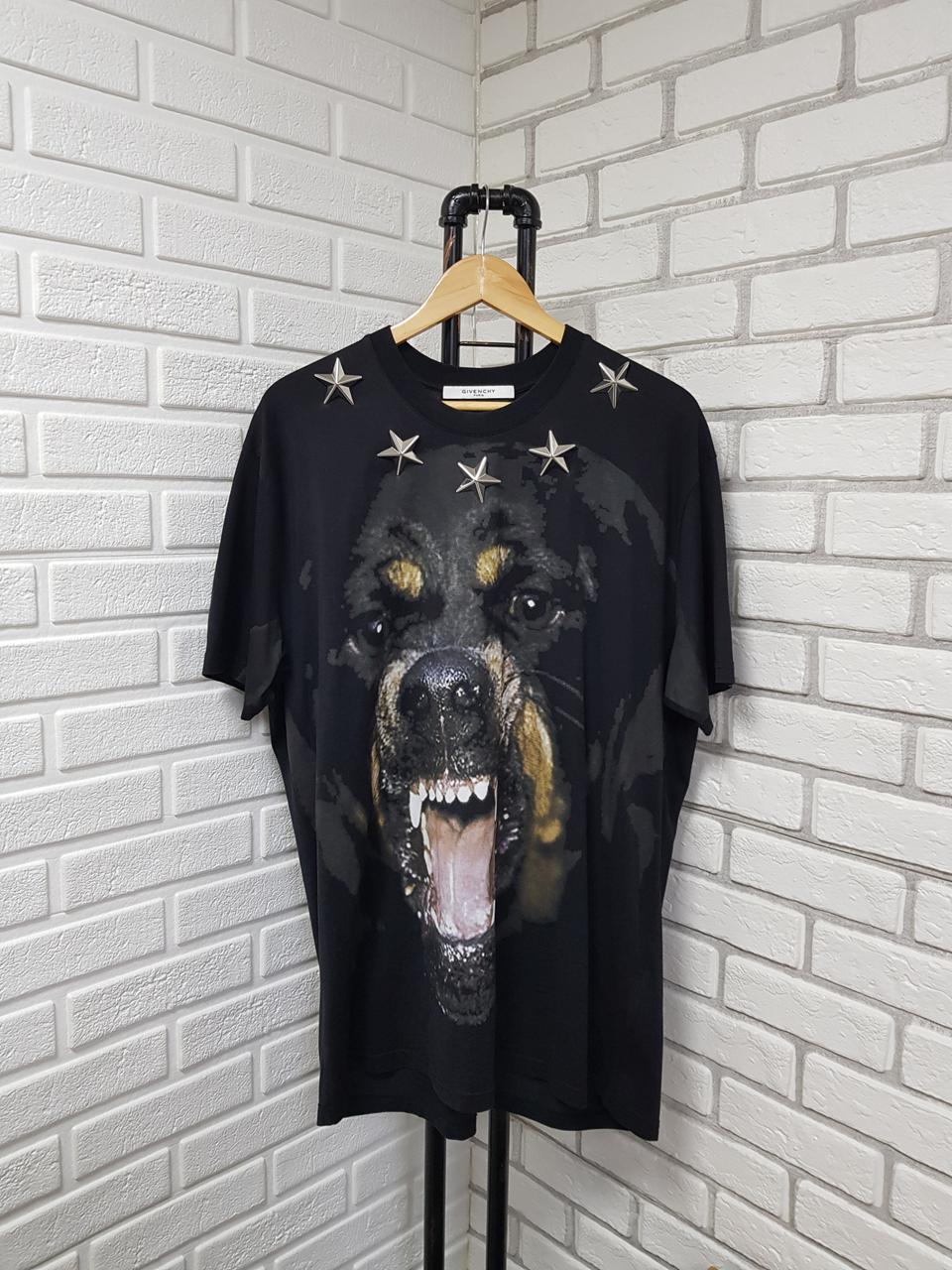 [s/정품] 지방시 로트와일러 스타 티셔츠 블랙