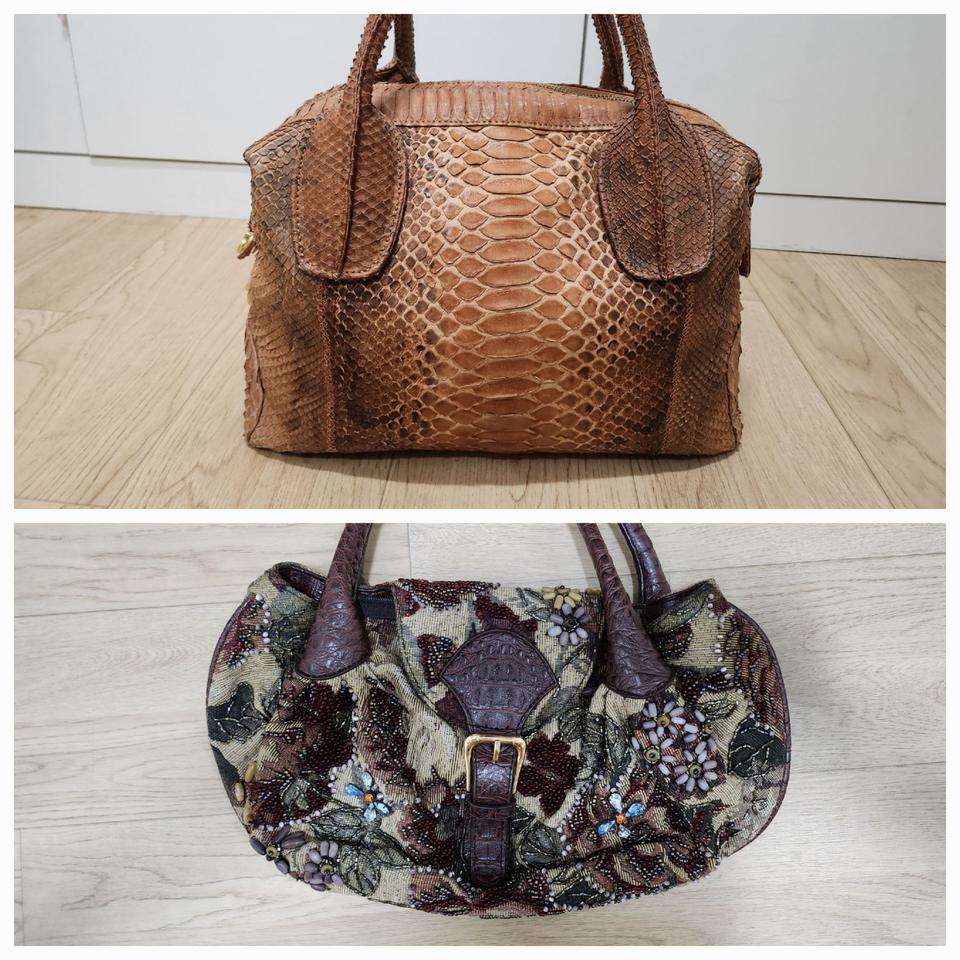 토트백(리얼파이톤백,비즈스팡클백) 새상품-가격 다릅니다