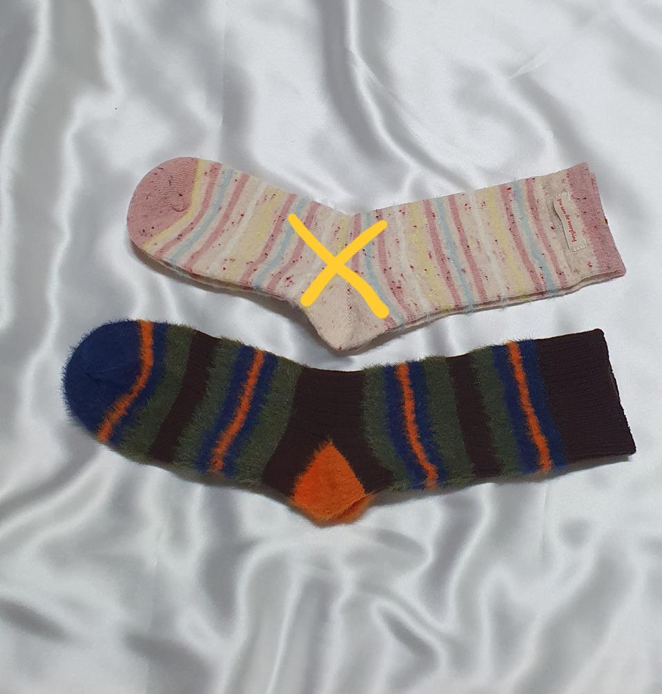 개당가격이예요~ 그린 블루 오렌지 브라운 스트라이프 양말