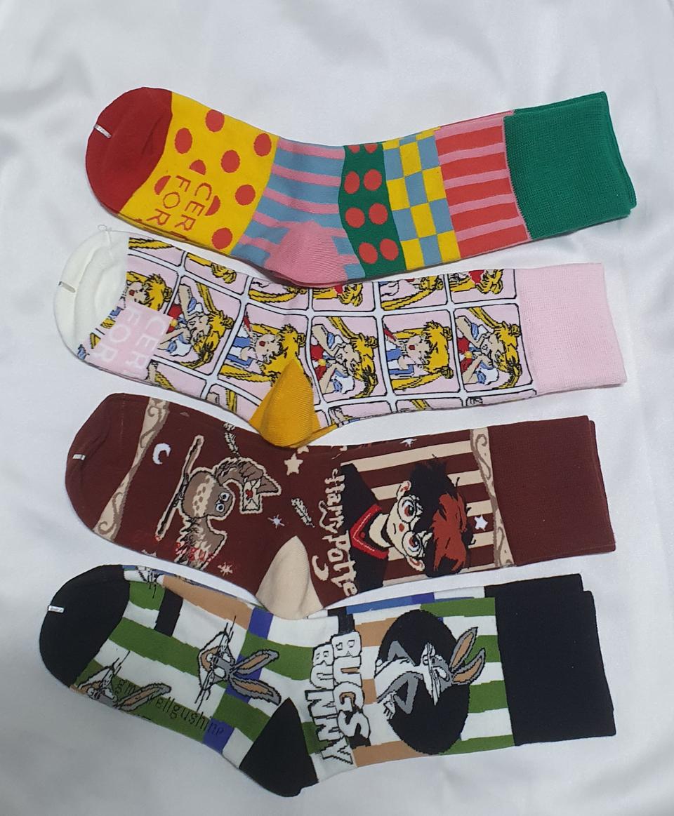 개당가격이예요~ 레드브라운 핑크 그린  도트 부엉이 토끼 캐릭터 양말