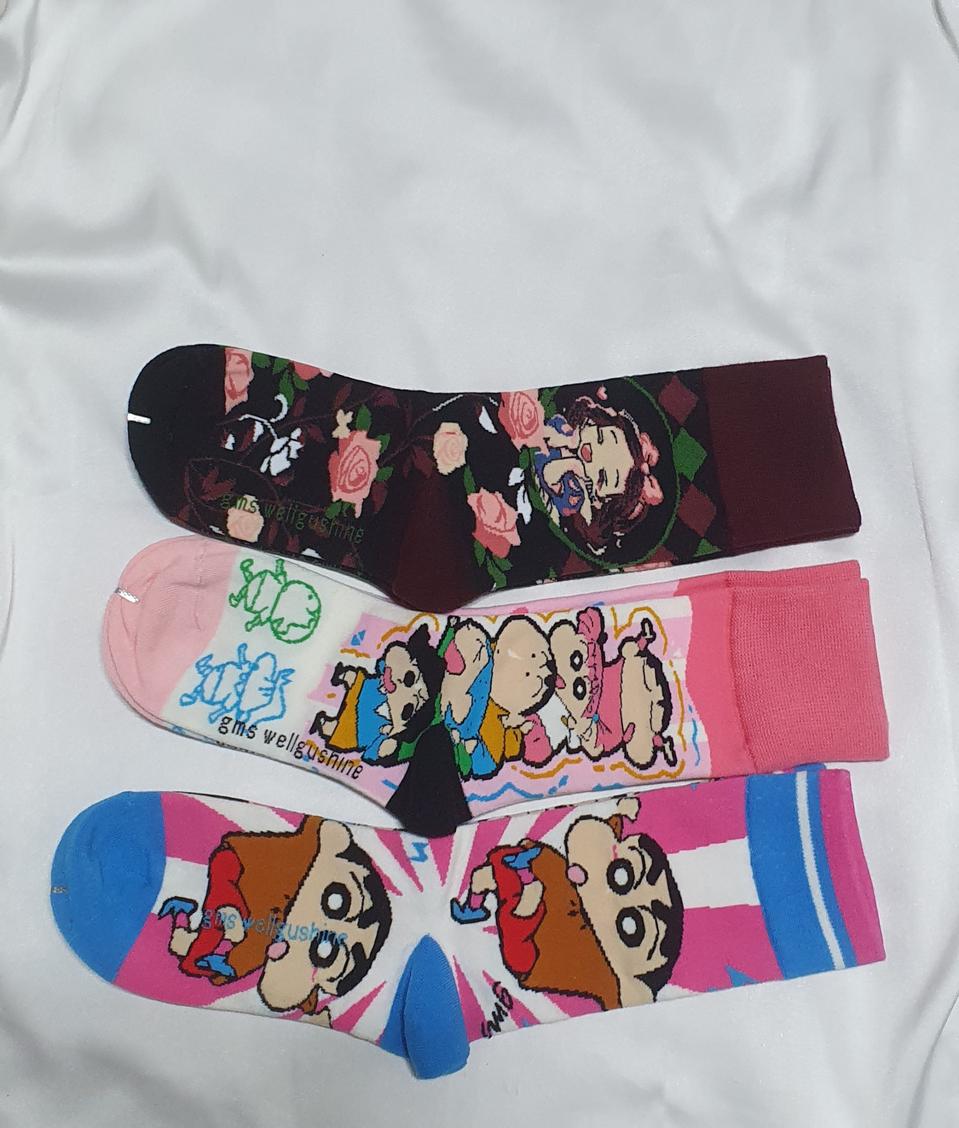 개당가격이예요~ 와인색 핑크 블루 귀여운 캐릭터 양말