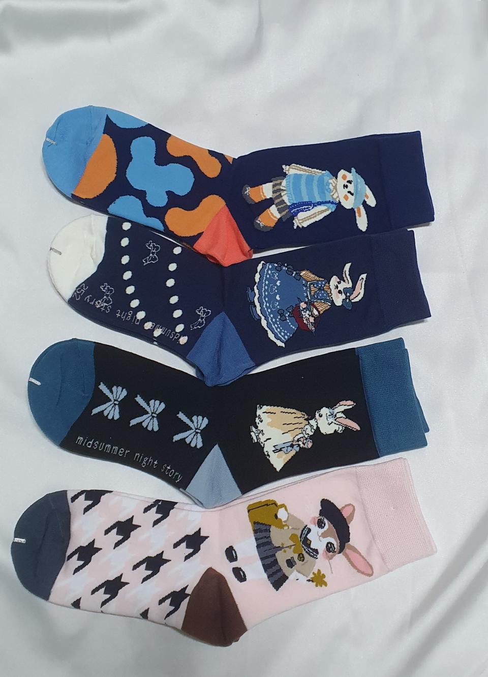 개당가격이예요~ 블루 네이비 핑크 토끼 도트 리본 기타 양말