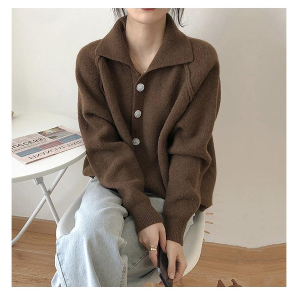 카라 니트 스웨터