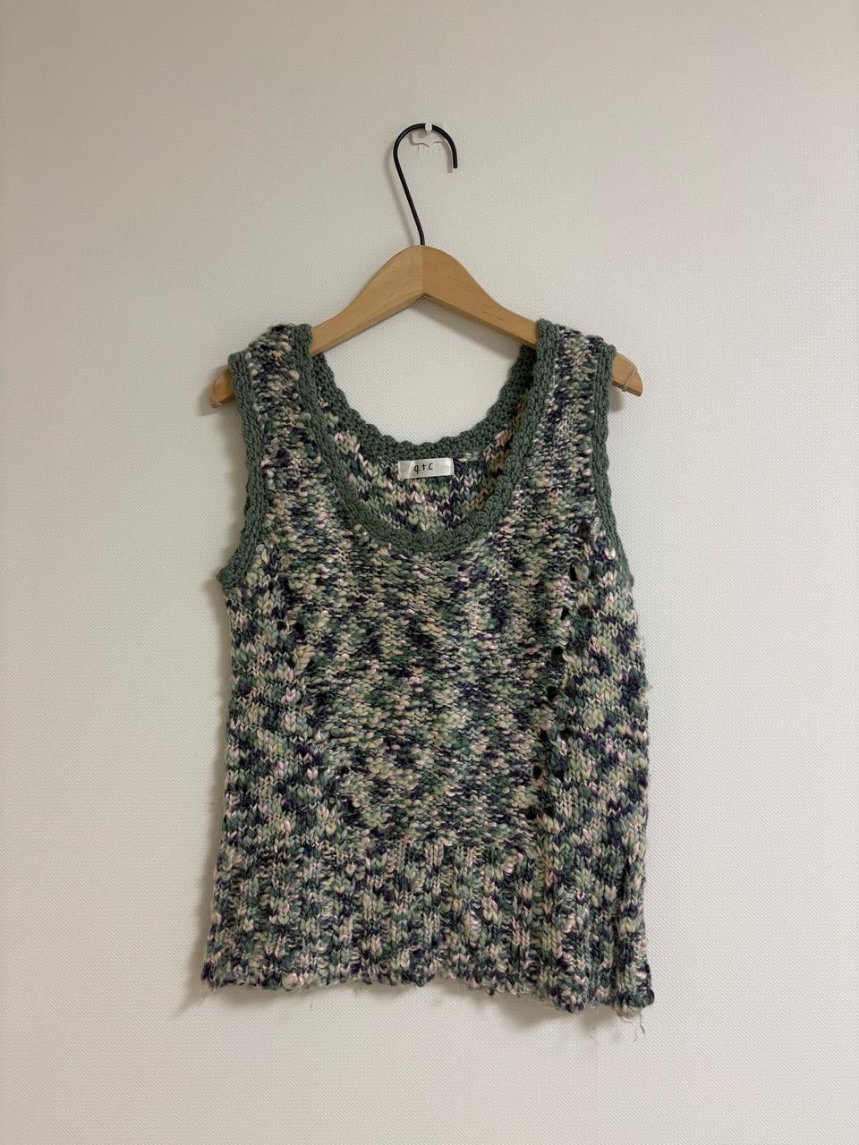 보헤미안 니트 조끼