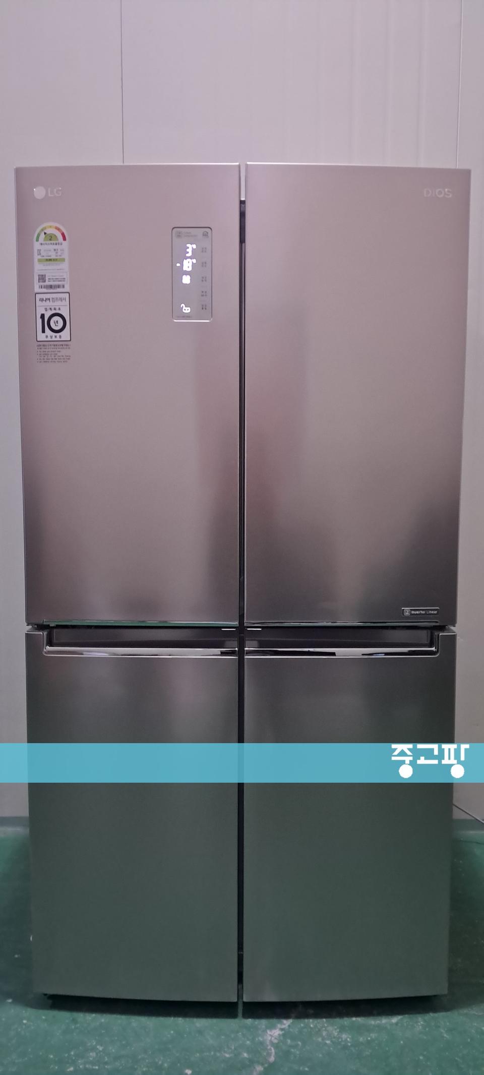 1618 엘지디오스 870L 4도어양문형냉장고(메탈)
