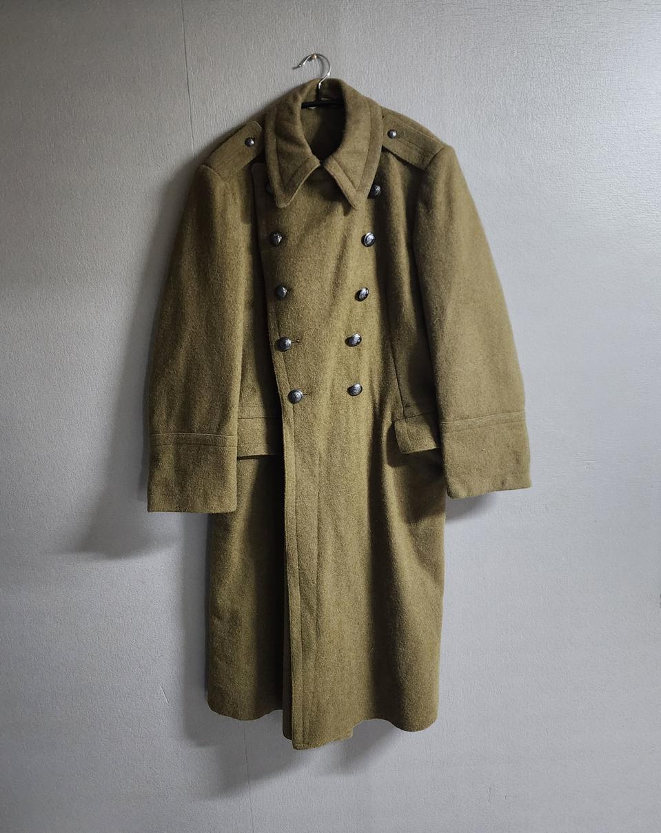 빈티지 루마니안 밀리터리  헤비 울 코트