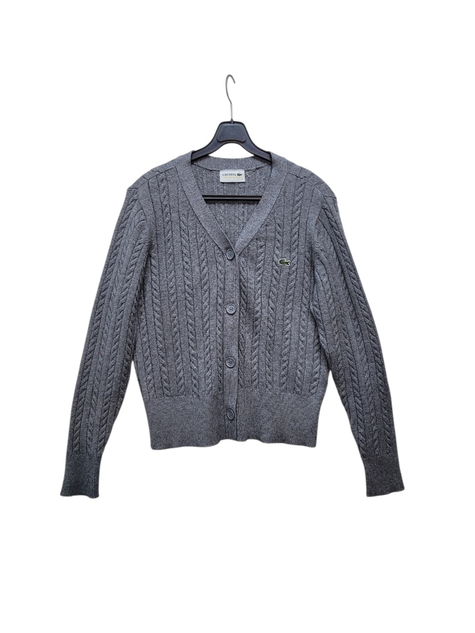 라코스테 일본 정품 울혼방 부드러운 맨살용 브이넥 니트