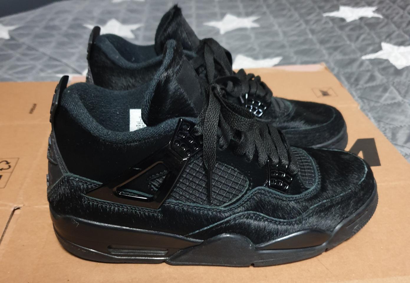 (콜라보 제품) 조던4 올리비아킴 레트로 노커버 스니커즈 블랙 (240)