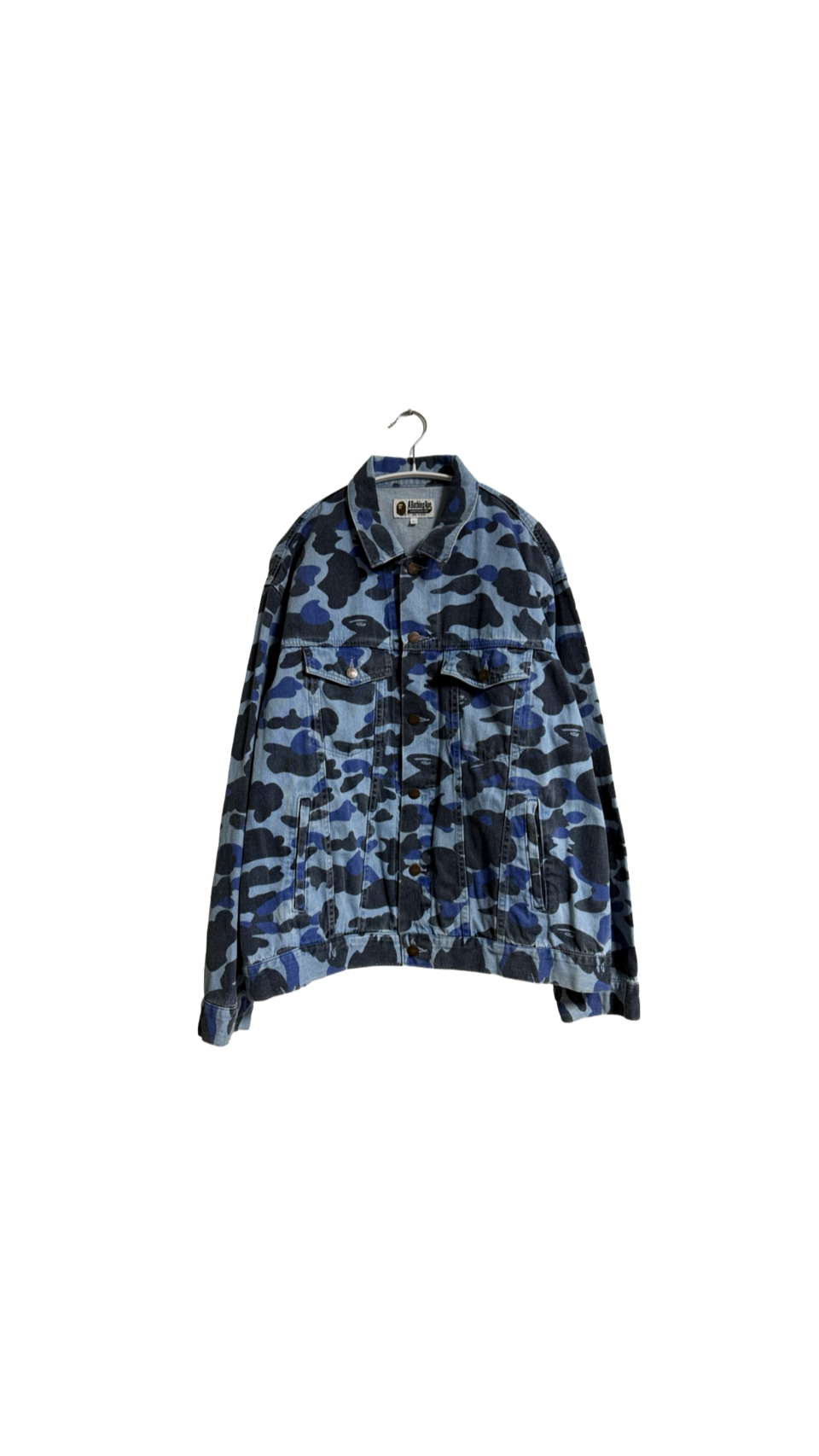 베이프 블루 카모 자켓