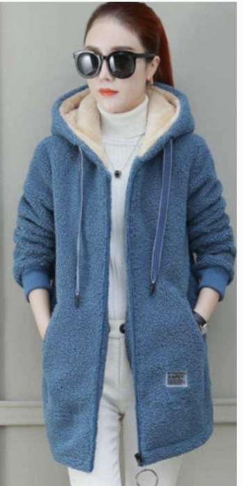 ♥JP Fashion 뽀글이 양털 후드집업