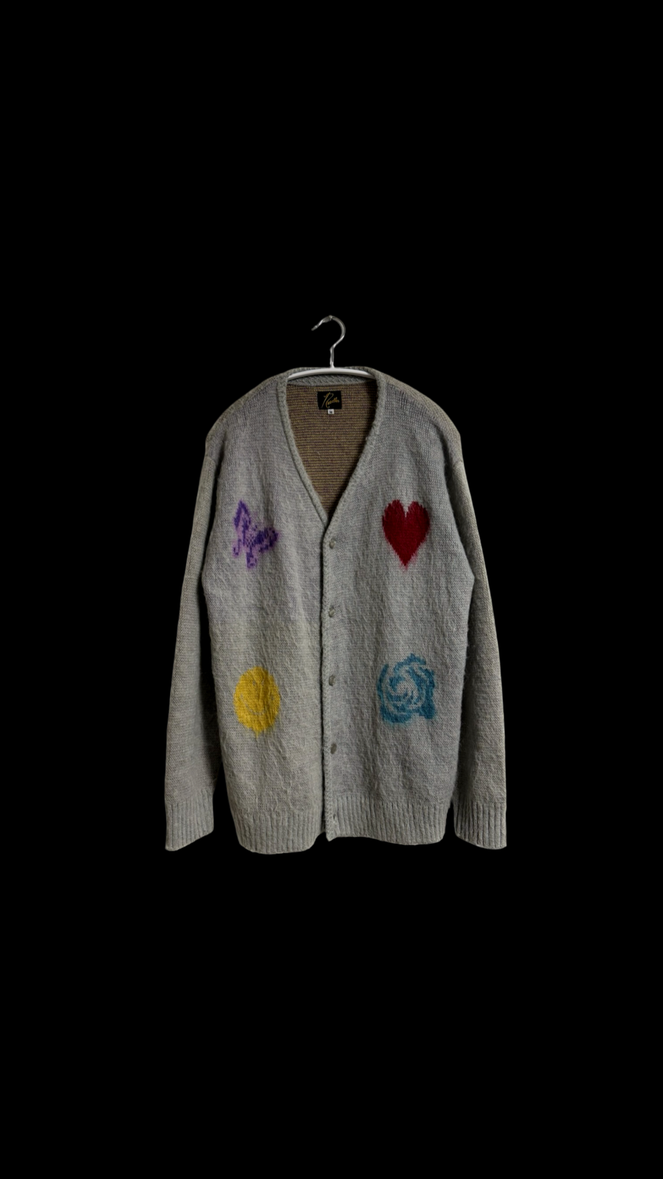 니들스 빠삐용 모헤어 가디건