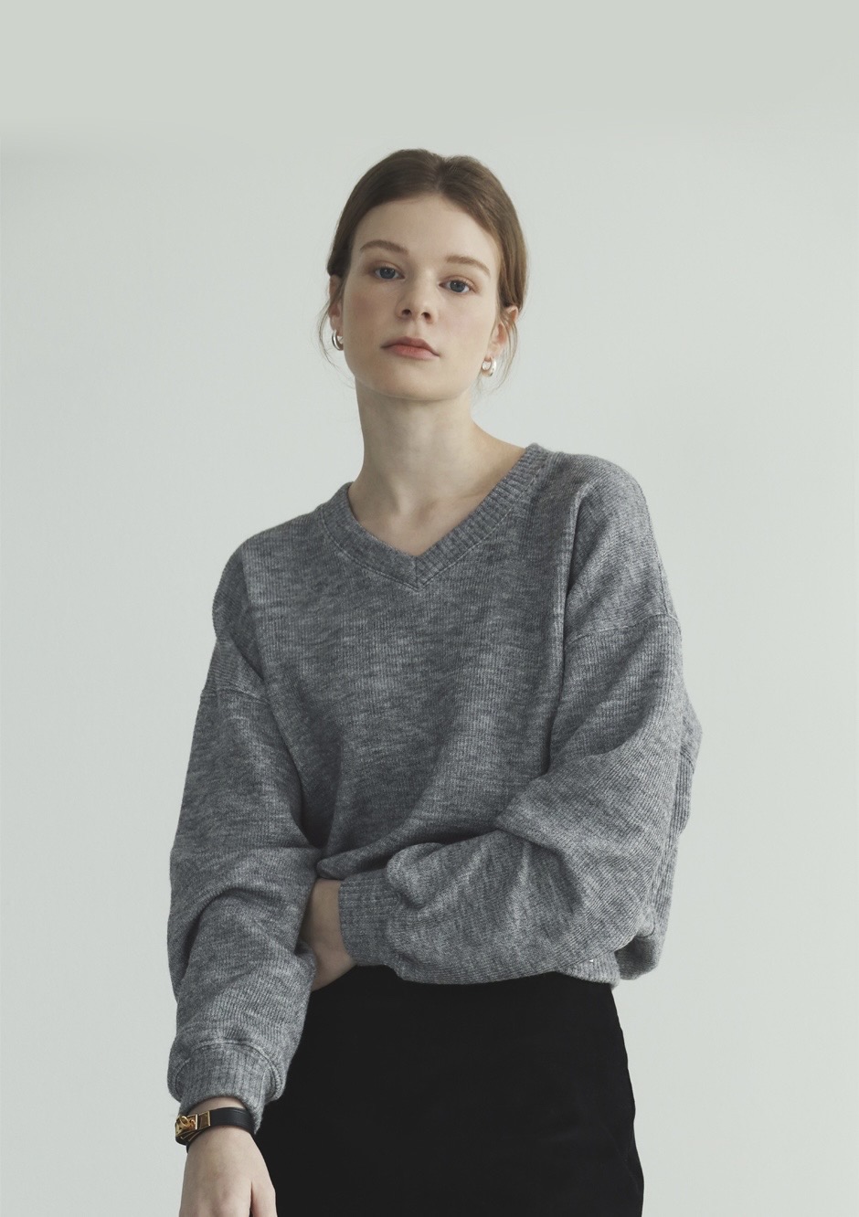 샤무스 DIANA 스웻셔츠 스웨터 그레이컬러