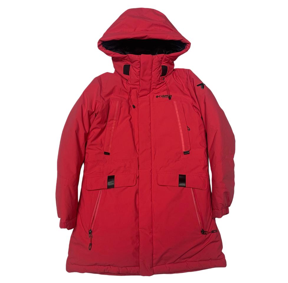 컬럼비아 티타늄 옴니히트 핑크롱패딩 90