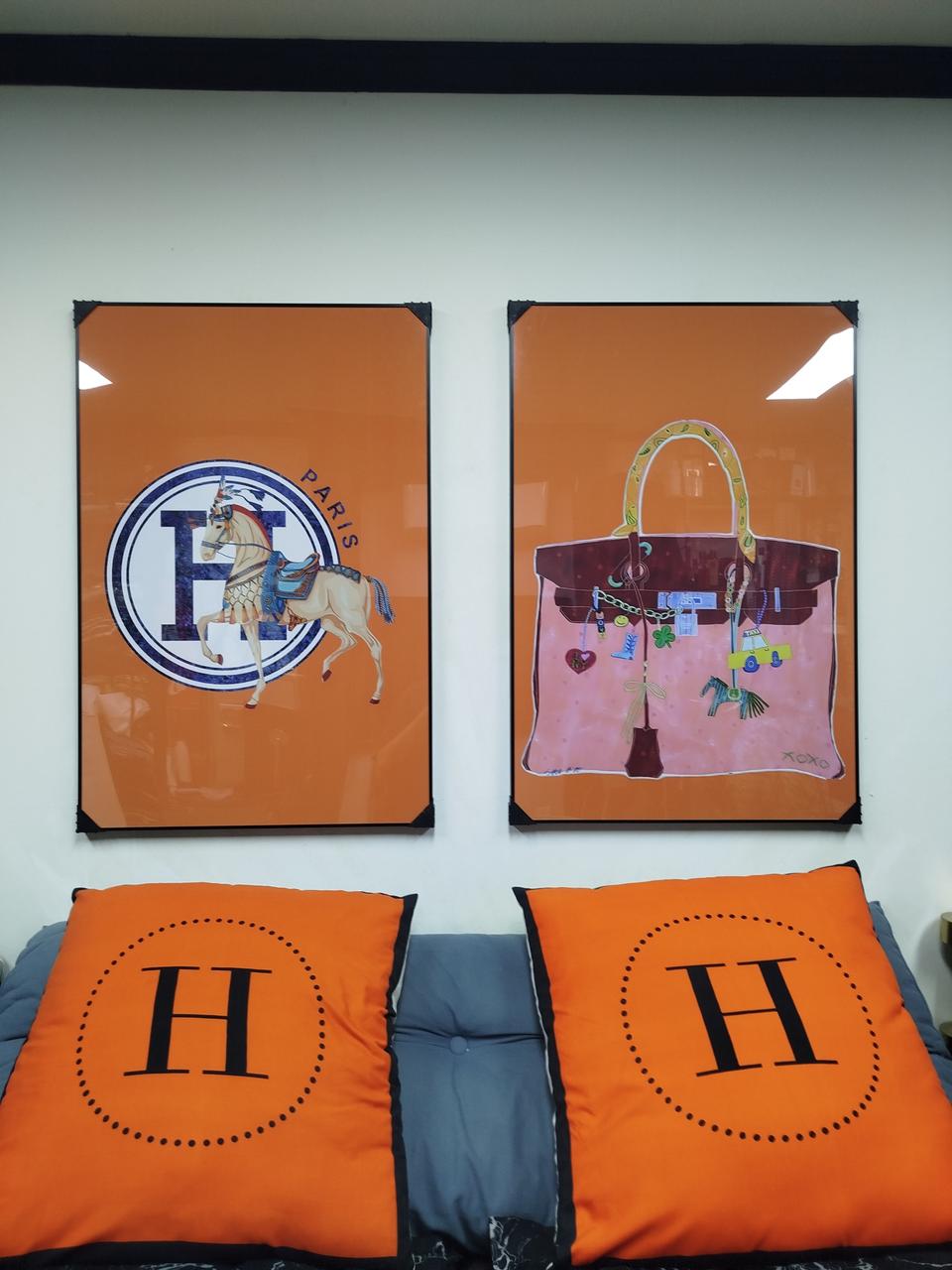 말그림 말액자 에르메스 가방 그림 액자 팝아트 유화 거실 그림액자 꽃그림