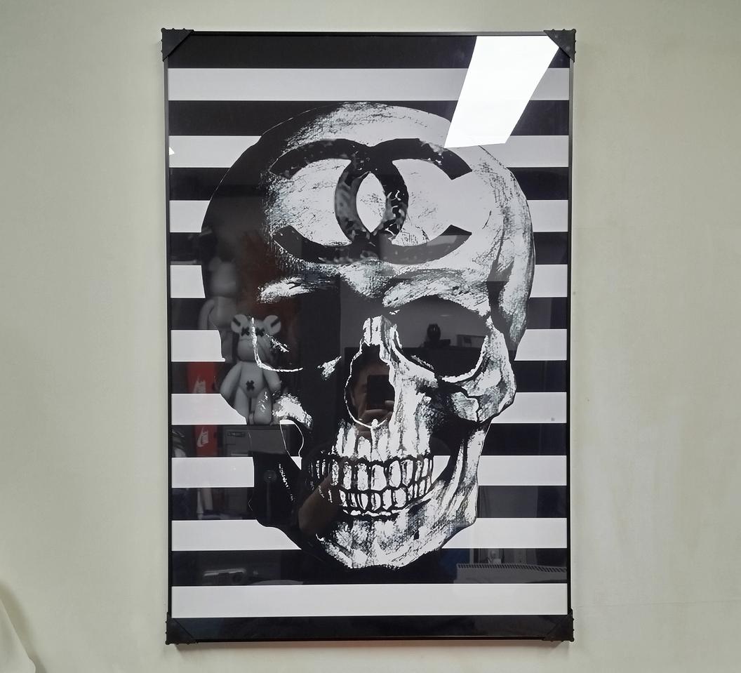 샤넬 해골그림 해골액자 그림 액자 팝아트 유화 거실 그림액자 인테리어소품