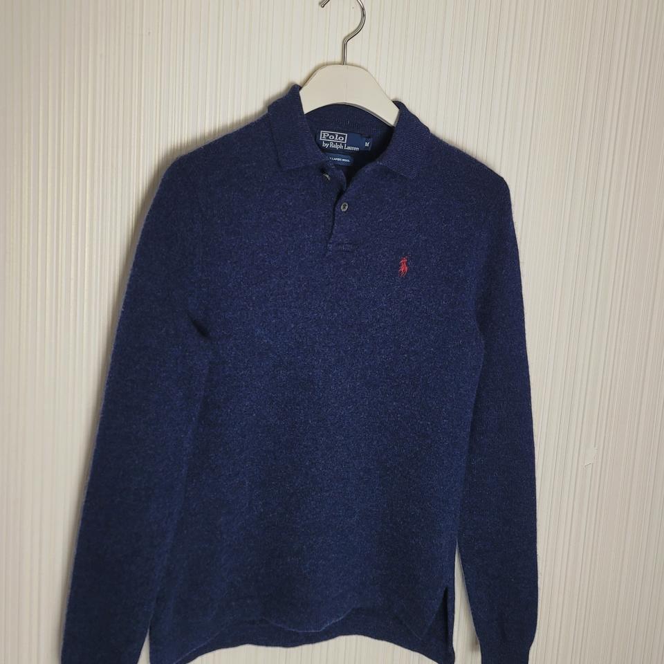 여성M 폴로 램스울 카라넥 니트 네이비 랄프로렌