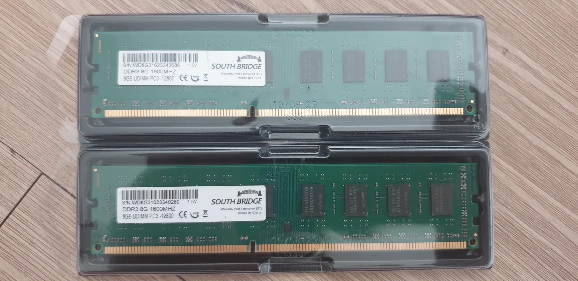 SOUTH BRIDGE DDR3 12800 8GB 램 2개 미사용신품 판