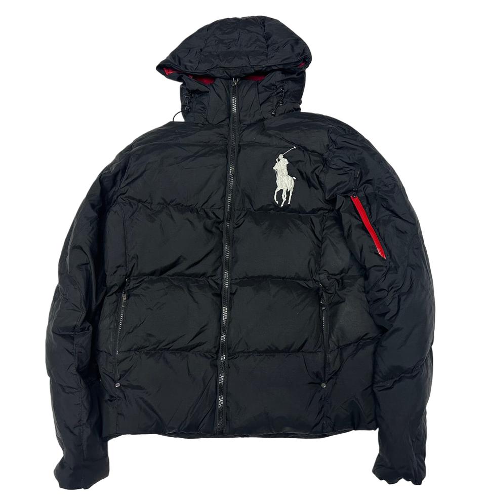 폴로 랄프로렌 블랙 빅포니후드숏패딩 S