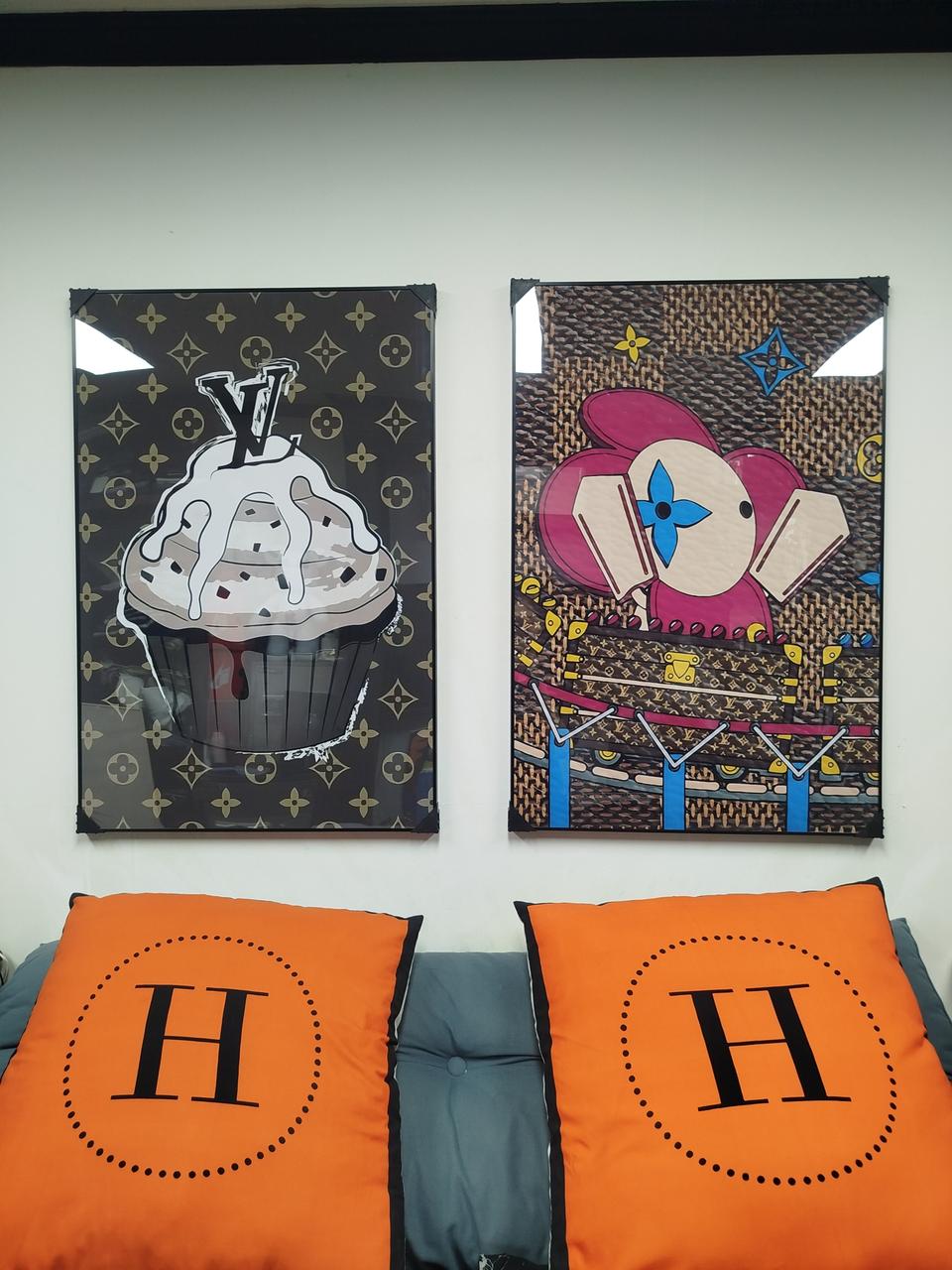 루이비통 케잌 인형 그림 액자 팝아트 유화 거실 그림액자 인테리어소품