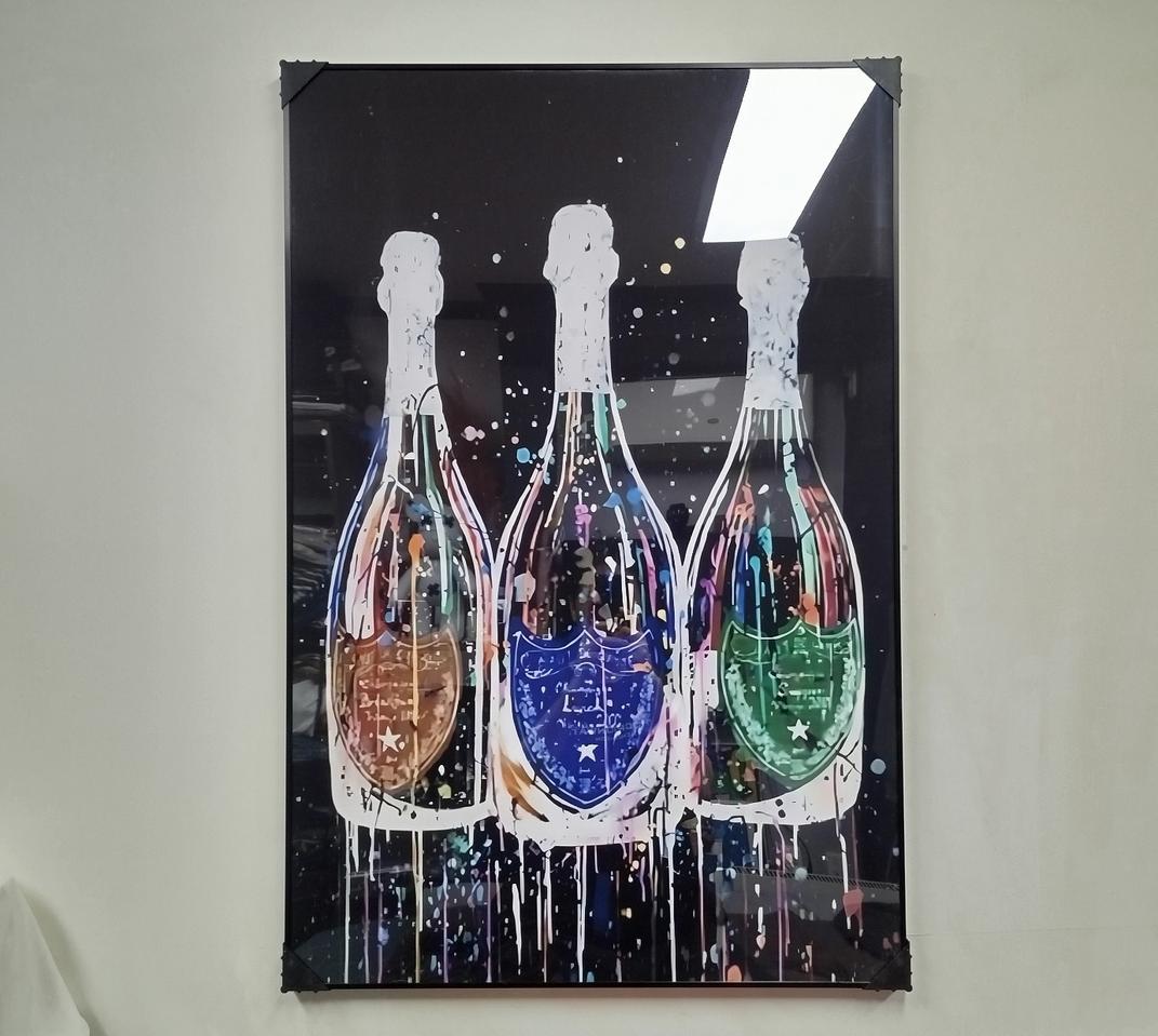 돔페리뇽 샴페인 그림 액자 팝아트 유화 거실 그림액자 인테리어소품