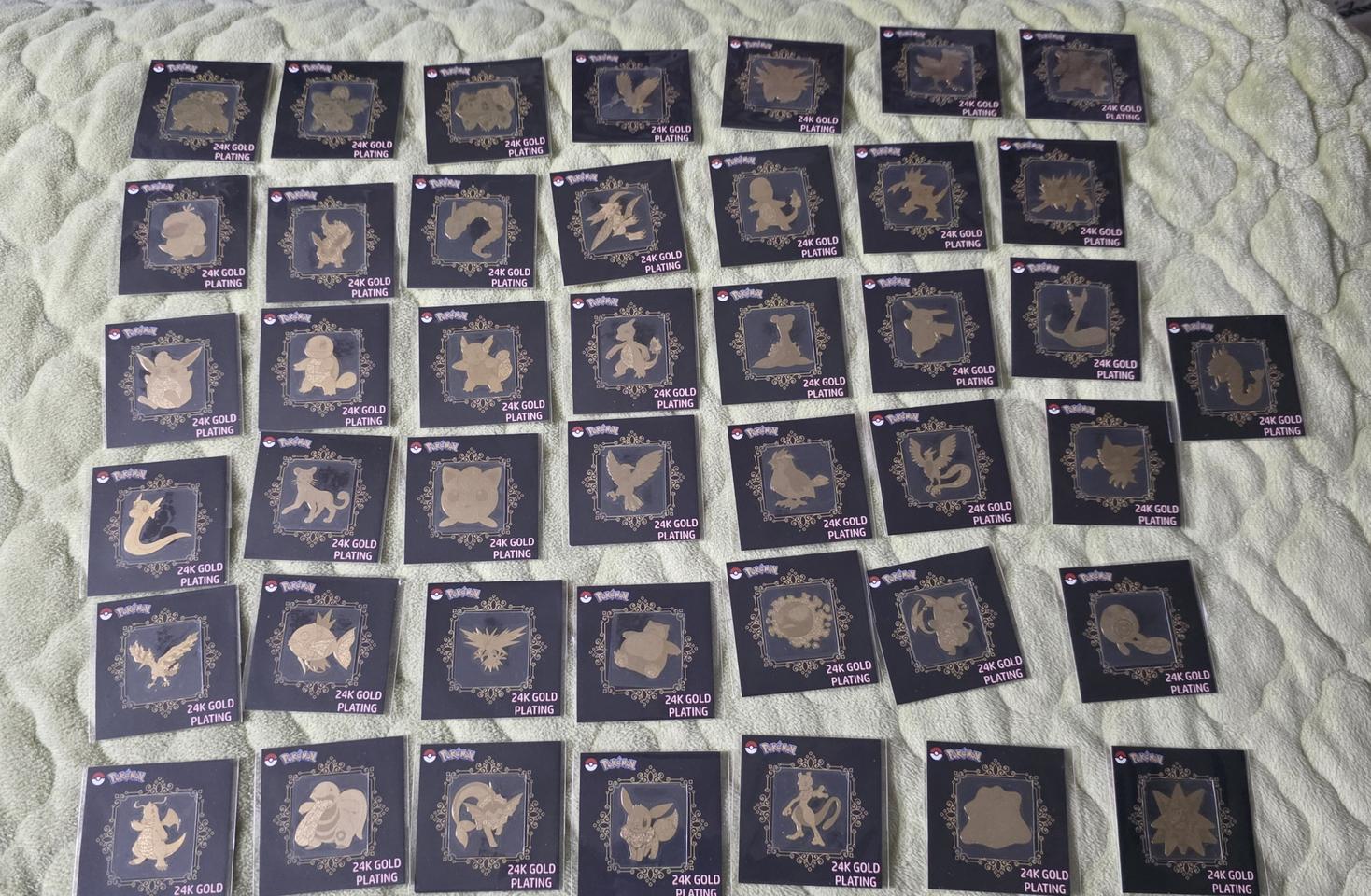 포켓몬 24k 금박 띠부실 44장