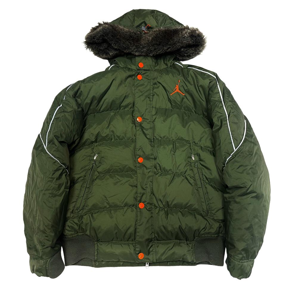 조던 카키 후드퍼패딩 95