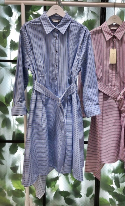 새제품) 듀엘 스트라이프 언발원피스