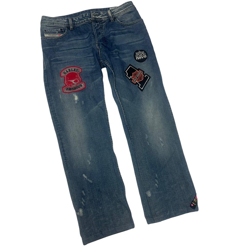 디젤 디스워싱 패치워크커스텀데님진 30