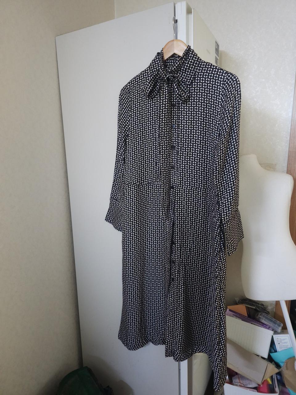 코스 타이 블라우스형 롱원피스