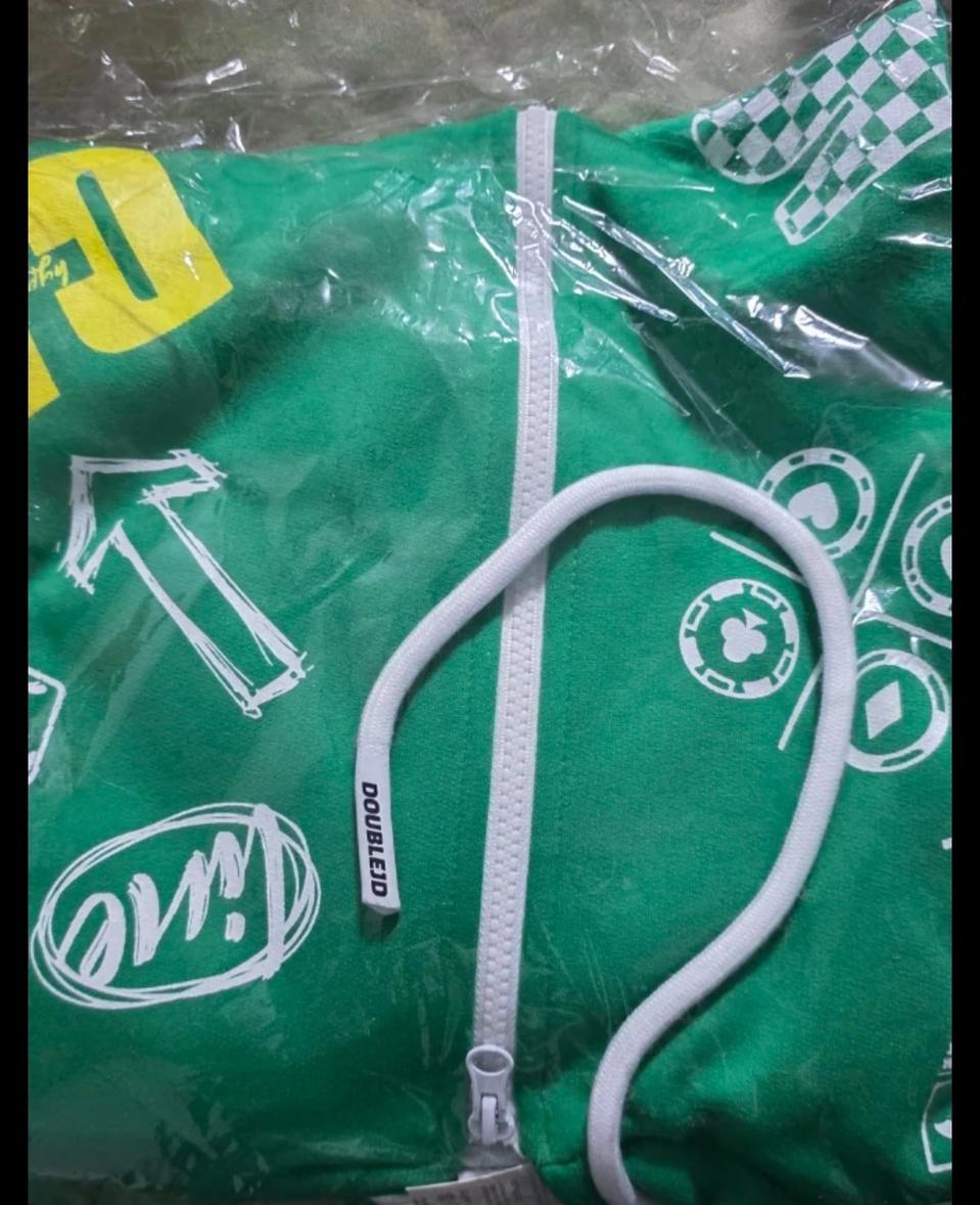 더블제이디 그린 후드집업