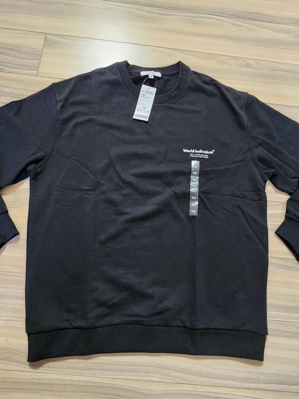 탑텐맨투맨티셔츠블랙105사이즈