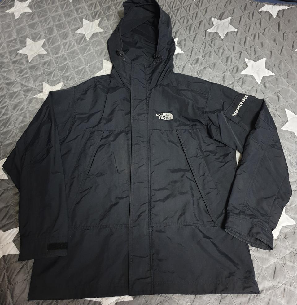 노스페이스 어깨포켓 후드 바람막이 집업 자켓 블랙 (M)