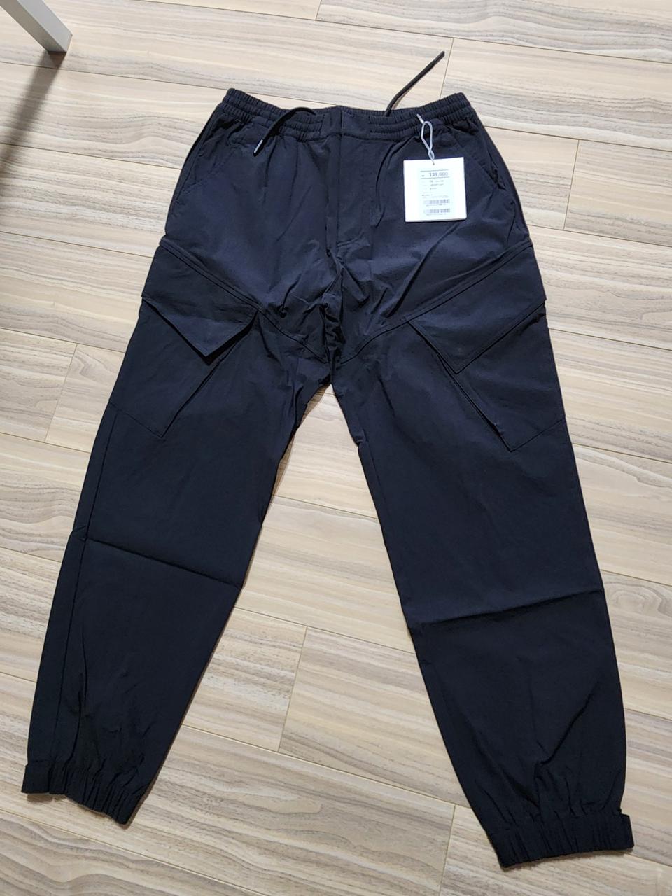 지오지아나일론우븐스판조거팬츠블랙바지