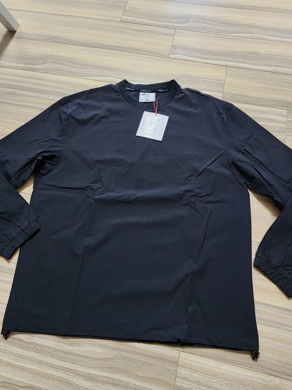 지오지아우븐바람막이맨투맨셔츠105블랙